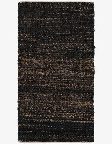 Midnight Denim Blue Hand Woven Palm Beach Jute Runner Rug