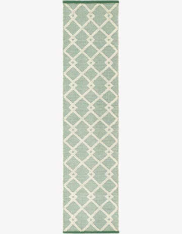 Mint Green Hand Knotted Jill Zarin Dorset Runner Rug