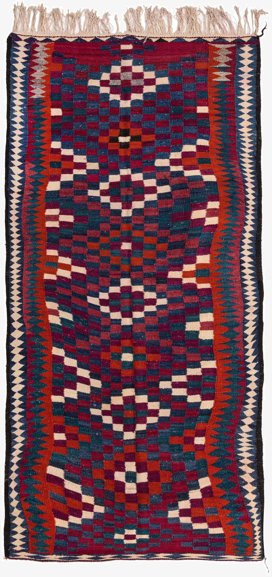 5' x 10'  Hand Woven Kilim Fars Wool Runner Rug