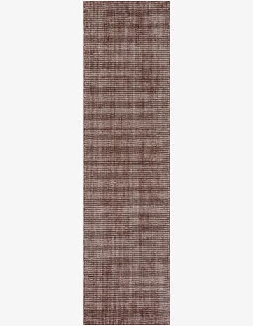 Mocha Brown Hand Woven Jill Zarin English Manor Wool Runner Rug