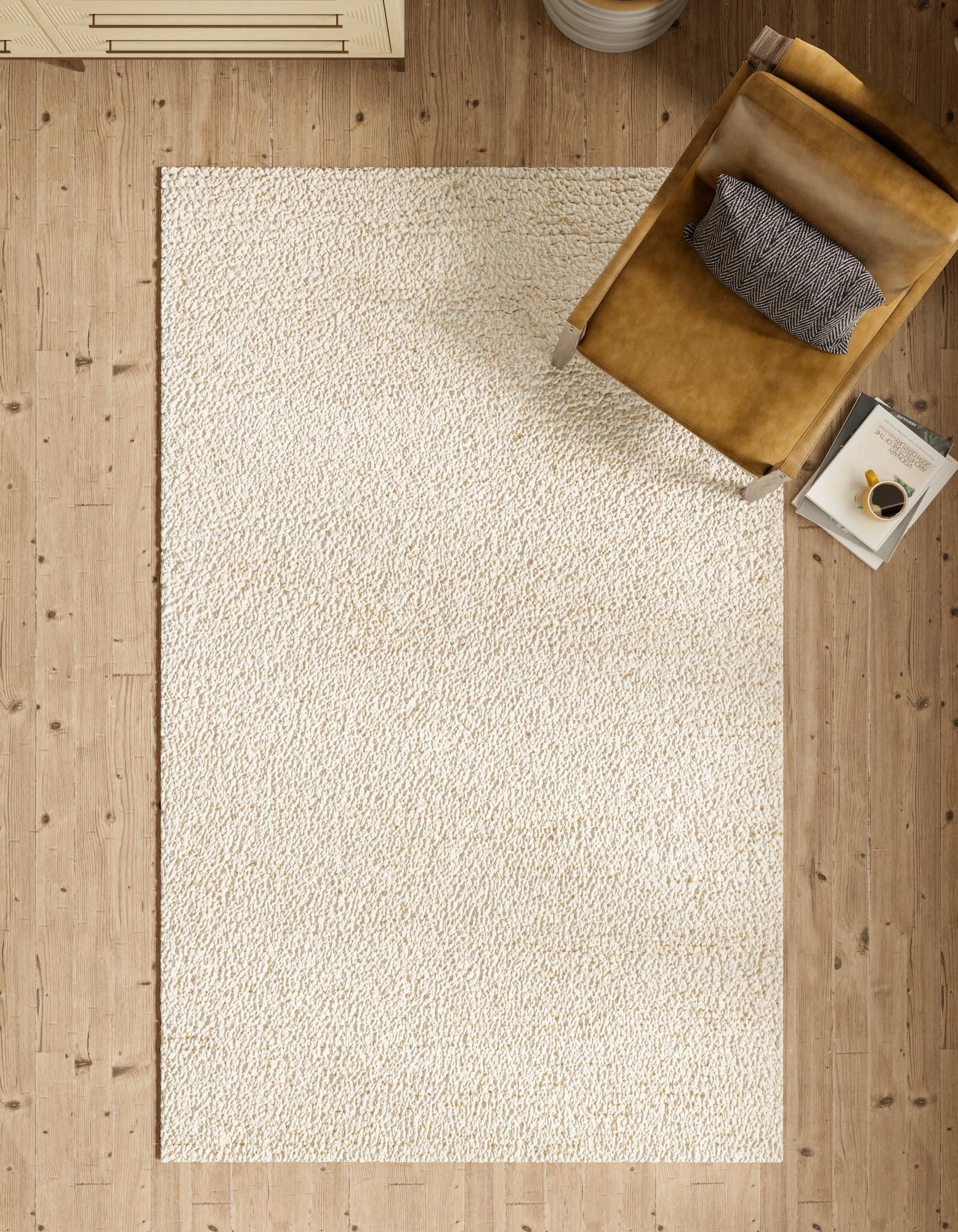 2' x 3' 1 Hand Woven Haka Deluxe Shag Rug