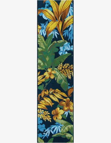 Muilti Easy-Clean Botanical Indoor / Outdoor Runner Rug