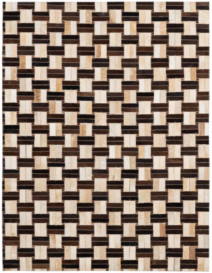 Detail image of 3' x 4' 11 Cowhide - Patchwork Rug