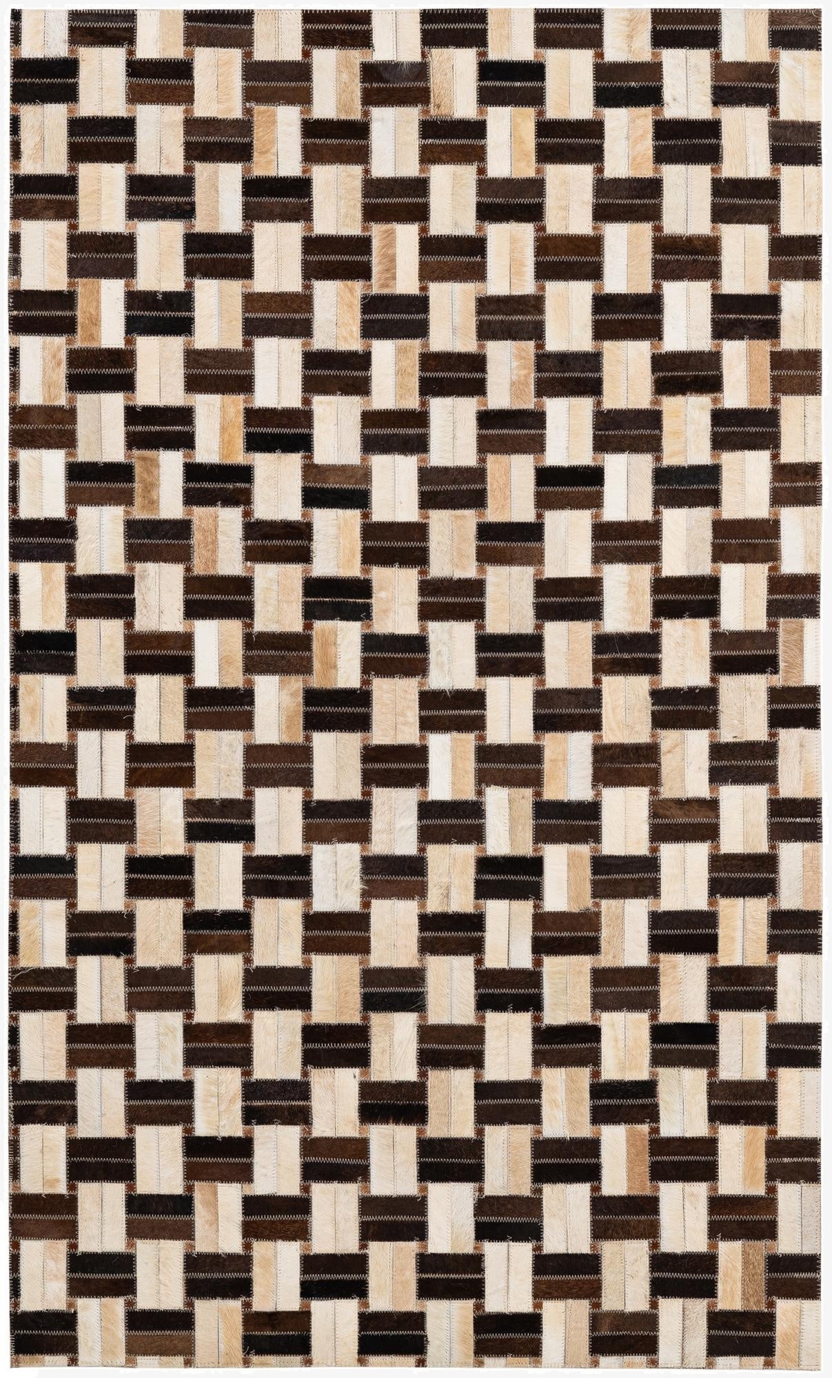 3' x 4' 11 Cowhide - Patchwork Rug