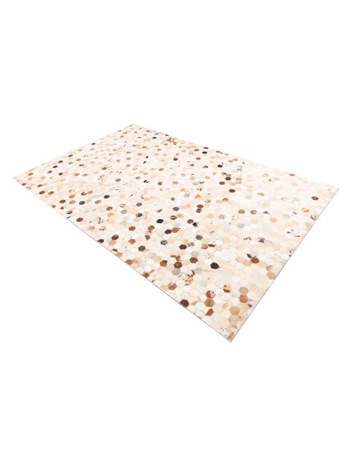 5' 1 x 8' 2 Cowhide Leather Rug