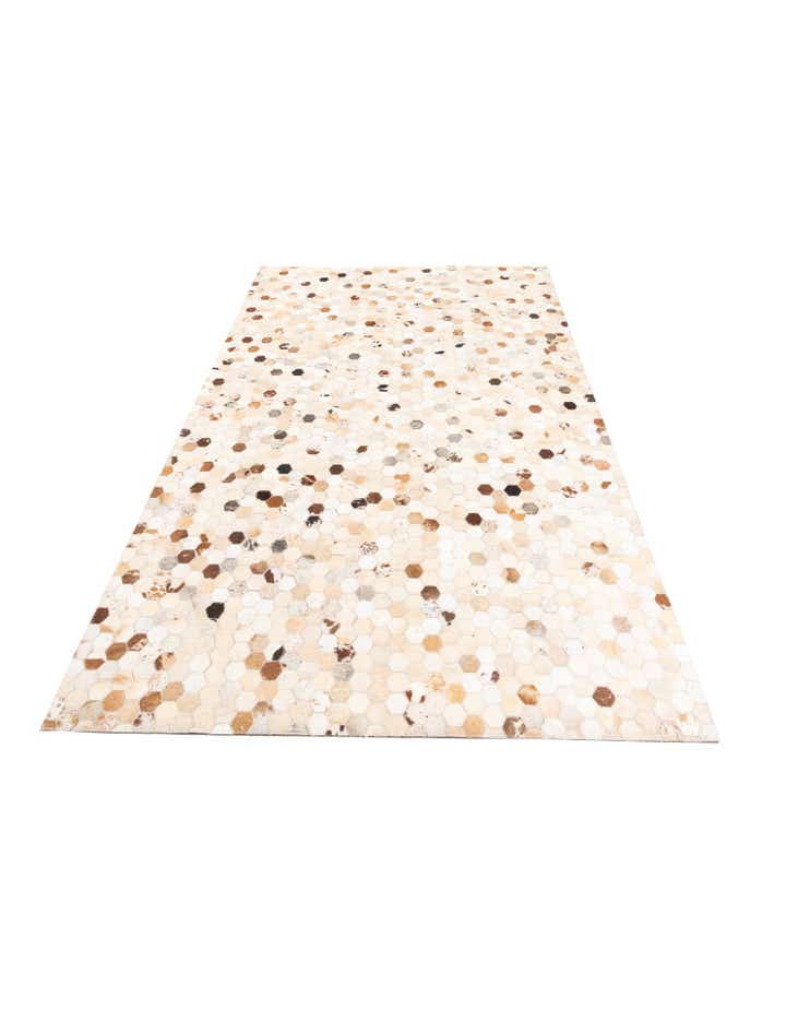 5' 1 x 8' 2 Cowhide Leather Rug