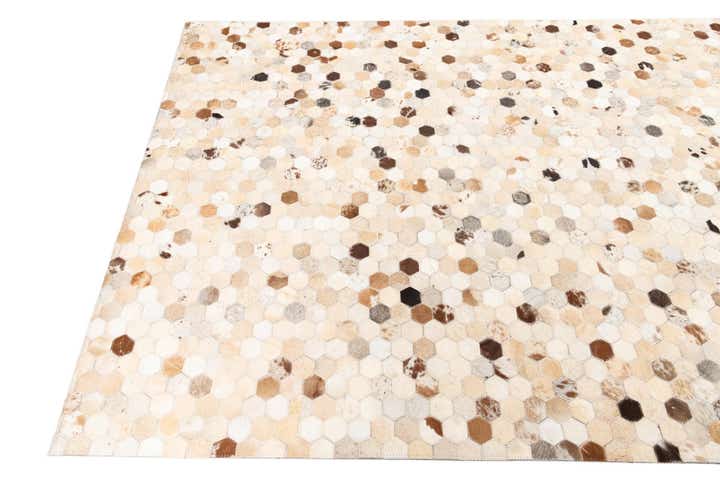 5' 1 x 8' 2 Cowhide Leather Rug
