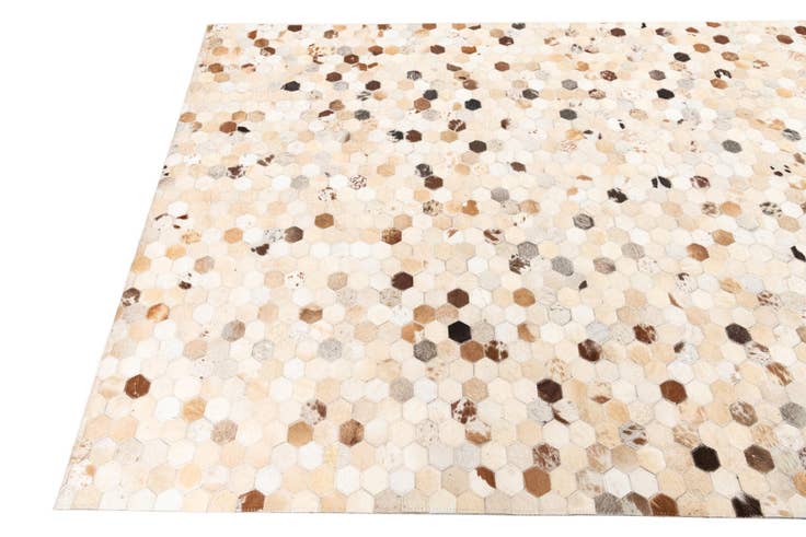 Detail image of 5' 1 x 8' 2 Cowhide Leather Rug