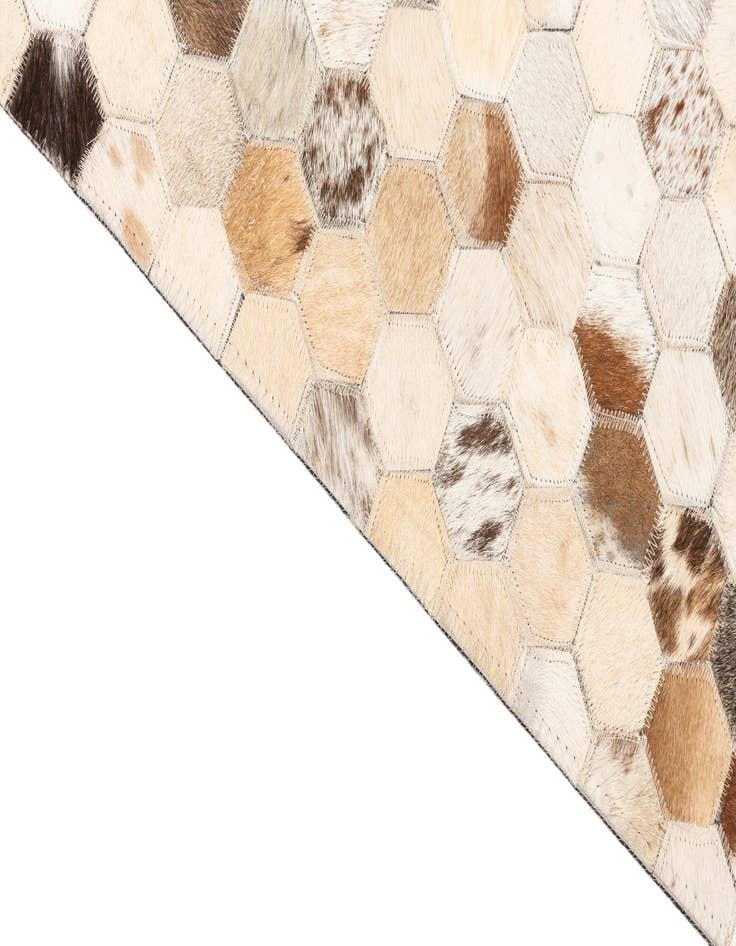 Detail image of 5' 1 x 8' 2 Cowhide Leather Rug