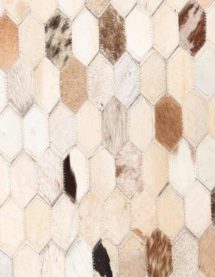 Detail image of 5' 1 x 8' 2 Cowhide Leather Rug