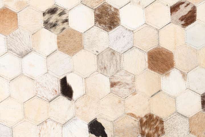 5' 1 x 8' 2 Cowhide Leather Rug