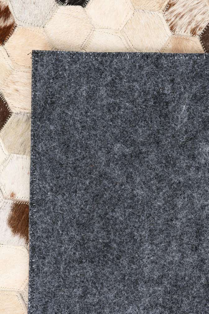 5' 1 x 8' 2 Cowhide Leather Rug