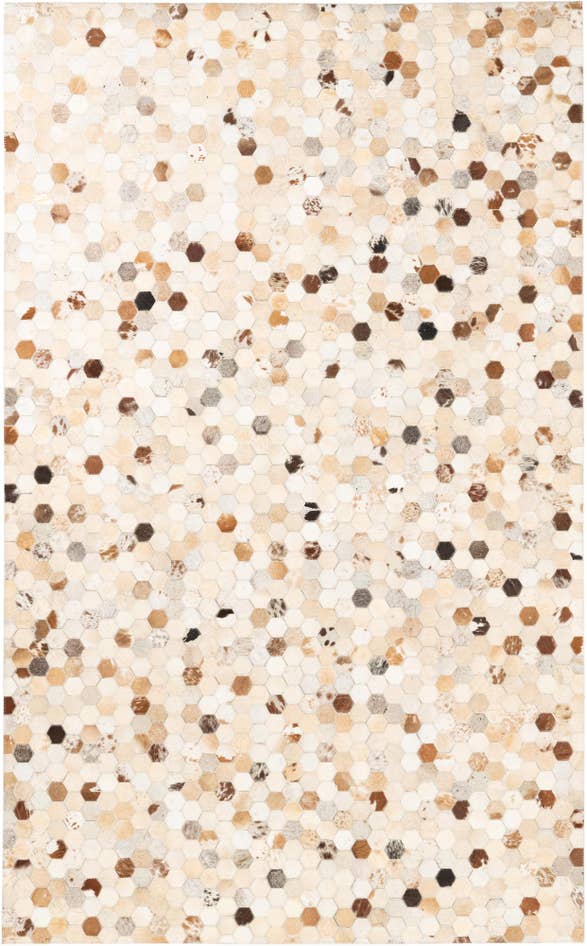 Detail image of 5' 1 x 8' 2 Cowhide Leather Rug