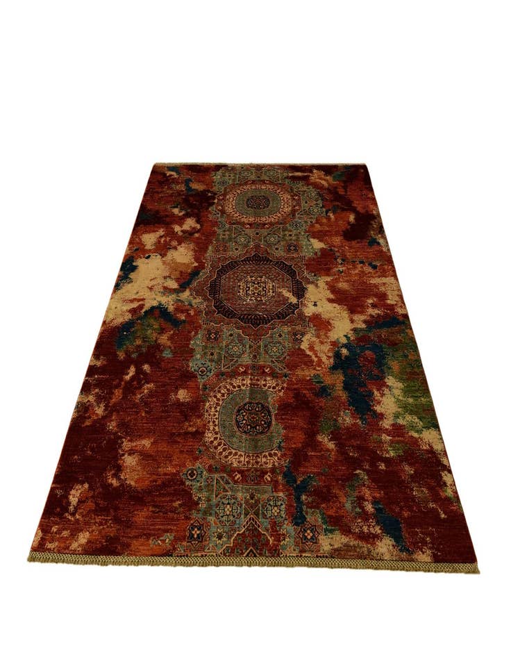 Detail image of 5' 10 x 8' Hand Knotted Mamluk Ziegler Rug