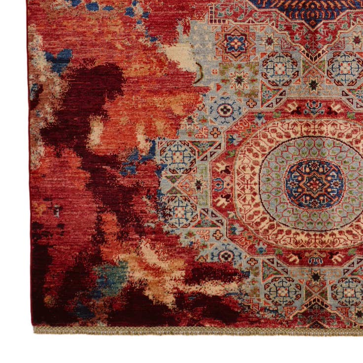 Detail image of 5' 10 x 8' Hand Knotted Mamluk Ziegler Rug