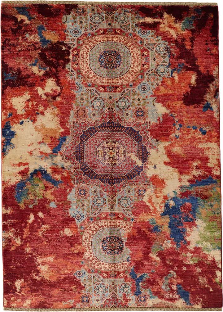 5' 10 x 8' Hand Knotted Mamluk Ziegler Rug