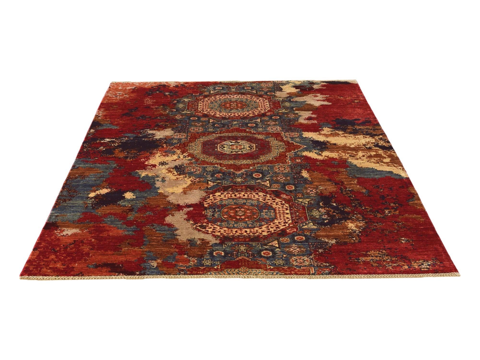 5' 10 x 7' 11 Hand Knotted Mamluk Ziegler Rug