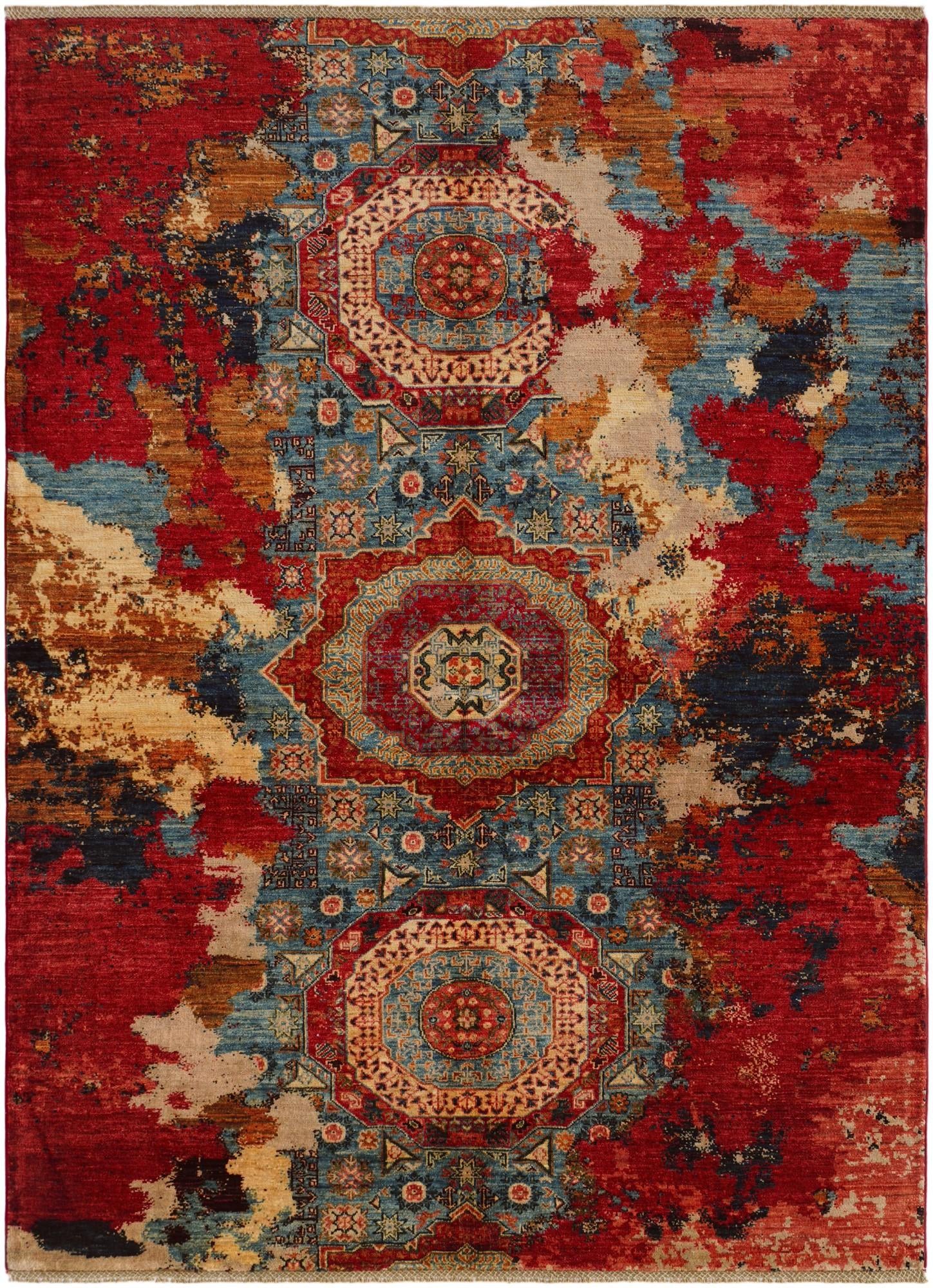 5' 10 x 7' 11 Hand Knotted Mamluk Ziegler Rug