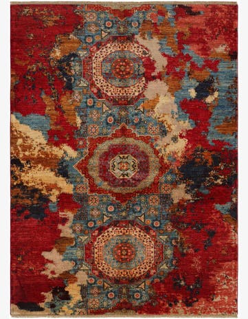 5' 10 x 7' 11 Hand Knotted Mamluk Ziegler Rug