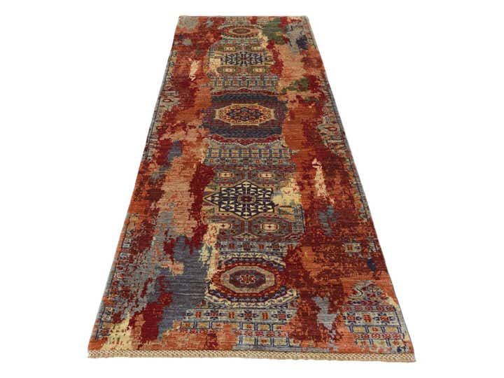 2' 10 x 9' 11 Hand Knotted Mamluk Ziegler Runner Rug