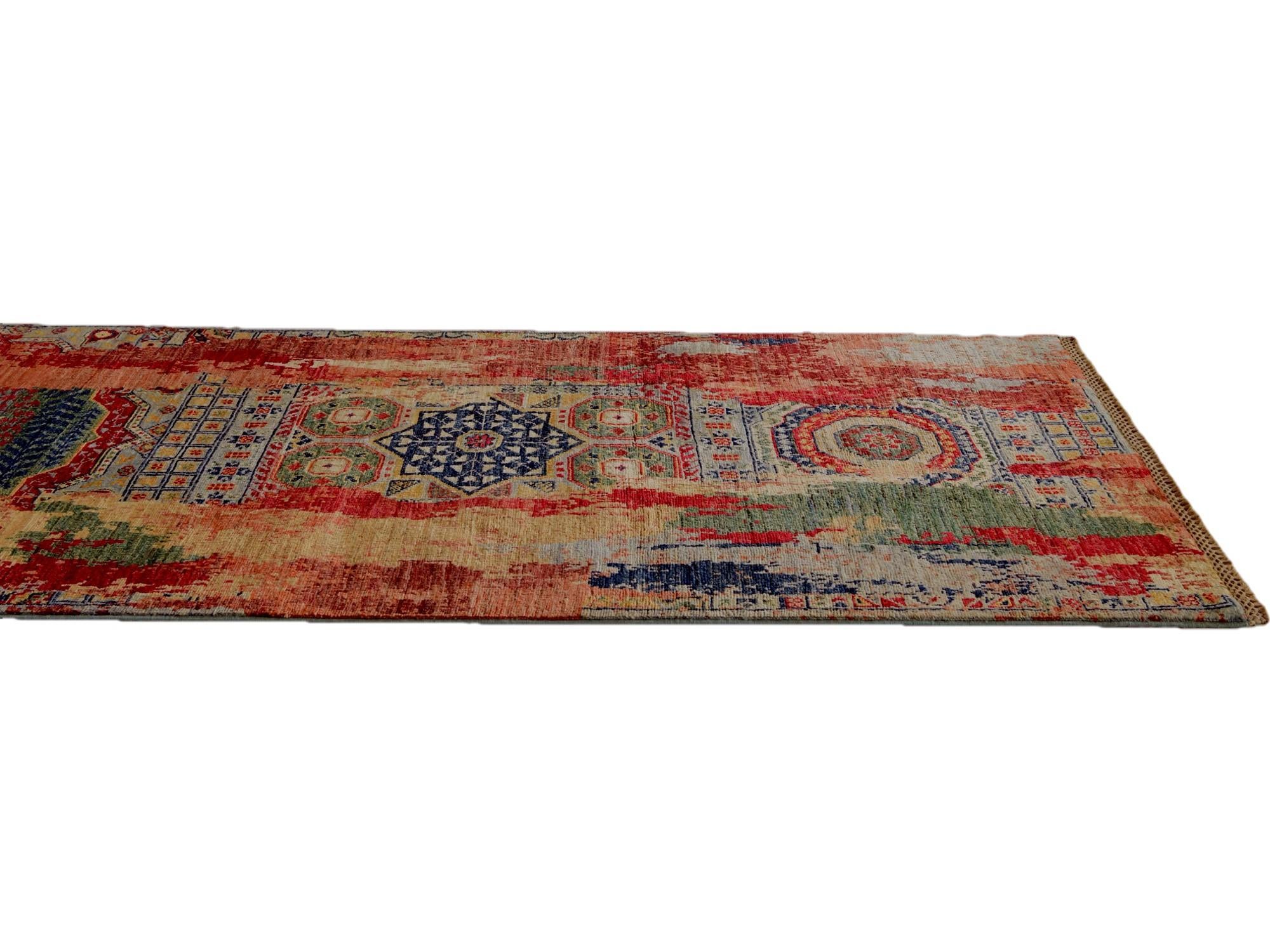 2' 10 x 9' 11 Hand Knotted Mamluk Ziegler Runner Rug