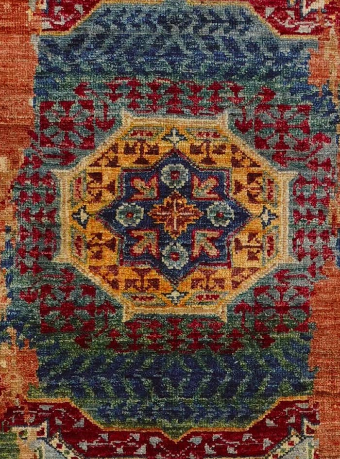Detail image of 2' 10 x 9' 11 Hand Knotted Mamluk Ziegler Runner Rug