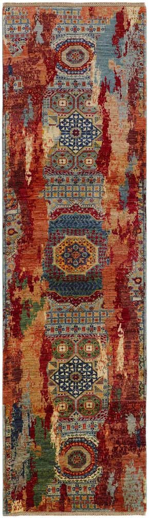 2' 10 x 9' 11 Hand Knotted Mamluk Ziegler Runner Rug