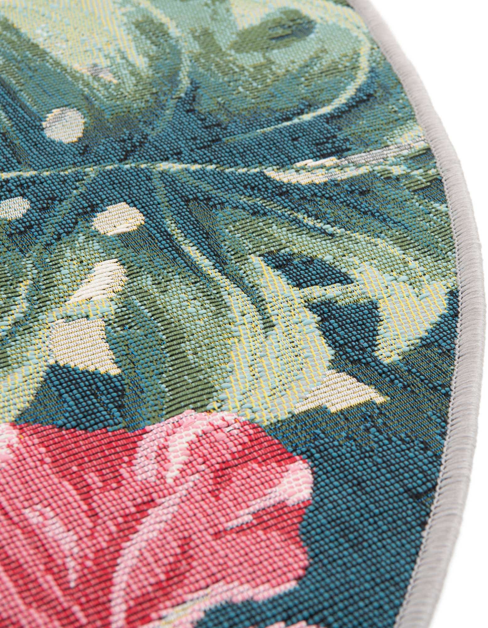 Multicolor 6 X 6 Outdoor Botanical Round Indoor Outdoor Rug multicolor-6-x-6-outdoor-botanical-round-indoor-outdoor-rug