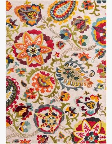 Multi Beige Easy-Clean Casablanca Indoor / Outdoor Rug