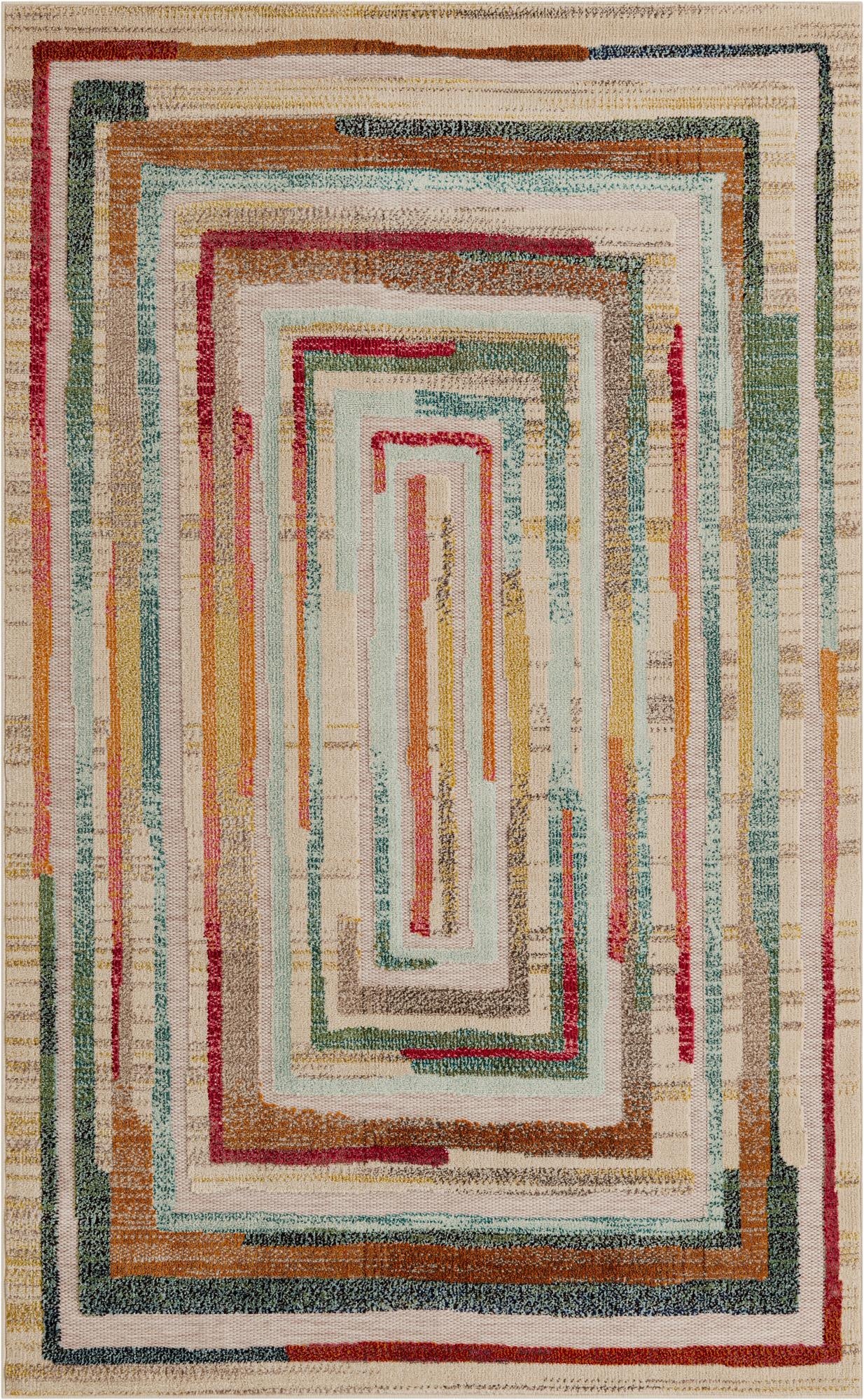 5' 3 x 8'  Washable Casablanca Indoor / Outdoor Rug