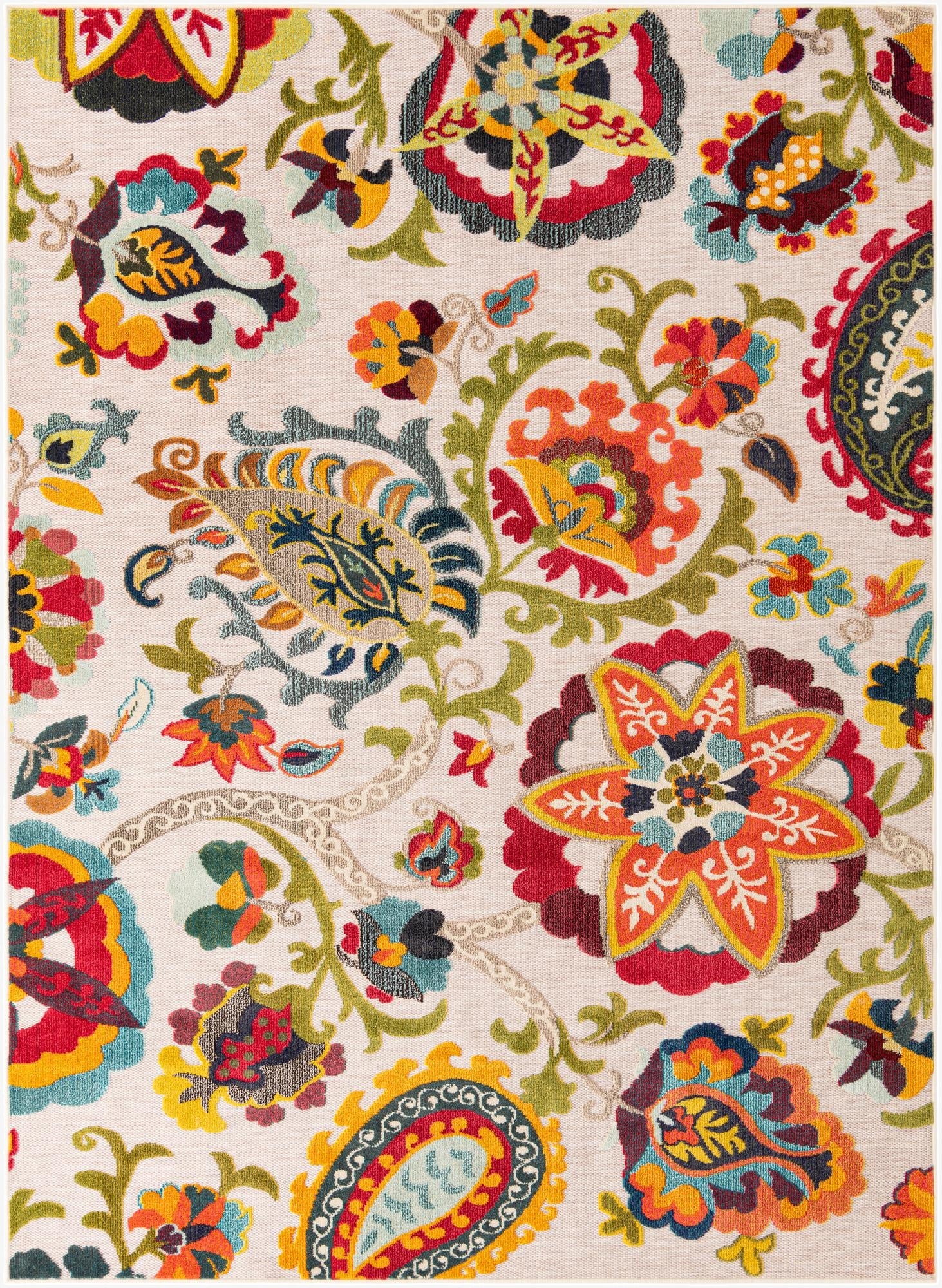 7' 10 x 10'  Washable Casablanca Indoor / Outdoor Rug