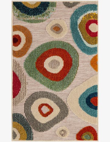 Multi Beige Easy-Clean Casablanca Indoor / Outdoor Rug