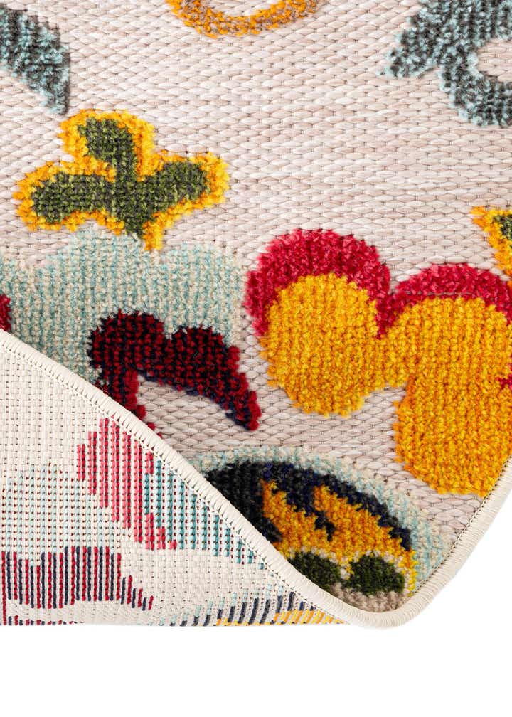 3' x 3' Easy-Clean Casablanca Indoor / Outdoor Round Rug