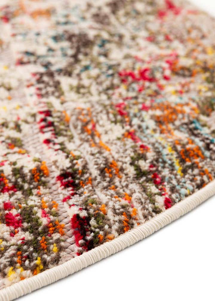 6' x 6' Easy-Clean Casablanca Indoor / Outdoor Round Rug