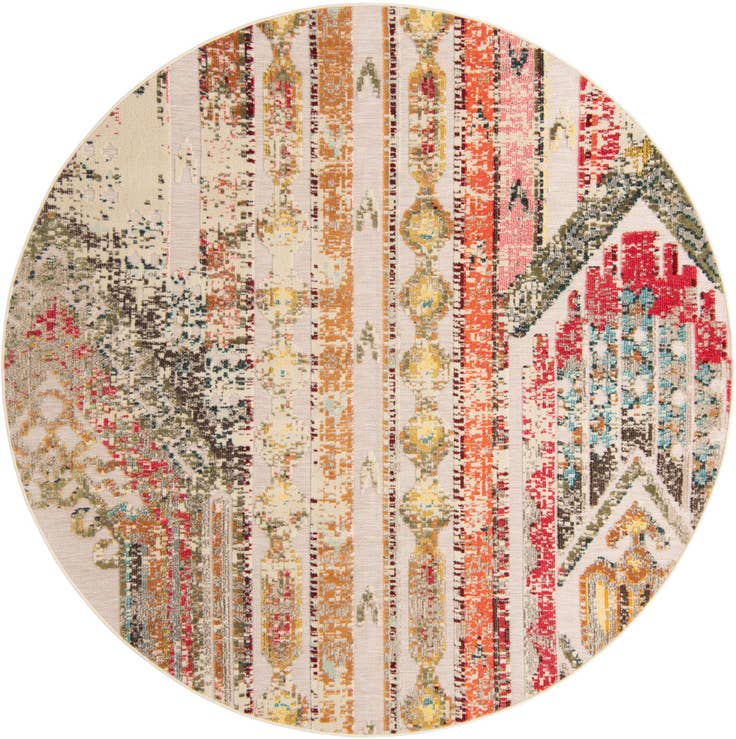 Detail image of 7' 10 x 7' 10 Easy-Clean Casablanca Indoor / Outdoor Round Rug