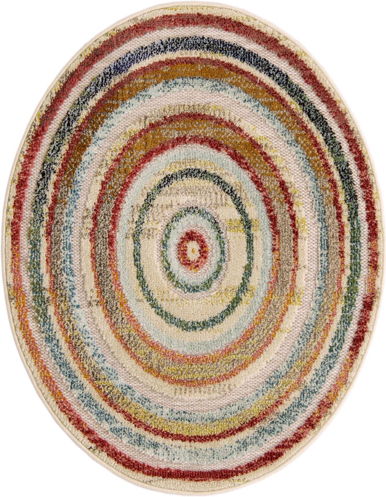 3' x 3' Easy-Clean Casablanca Indoor / Outdoor Round Rug