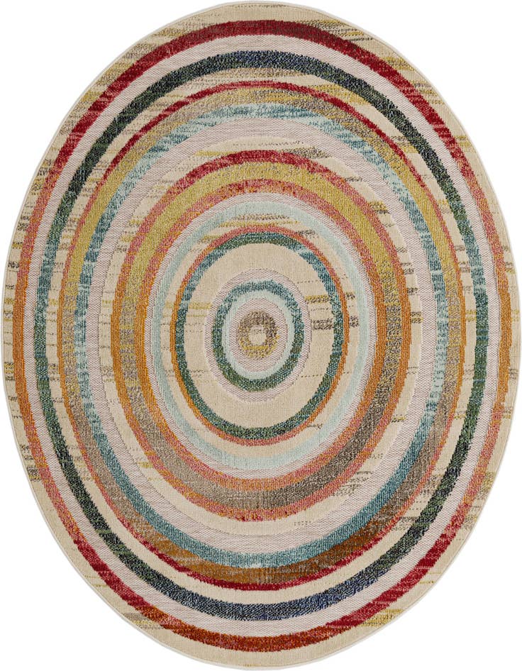 Detail image of 6' x 6' Easy-Clean Casablanca Indoor / Outdoor Round Rug