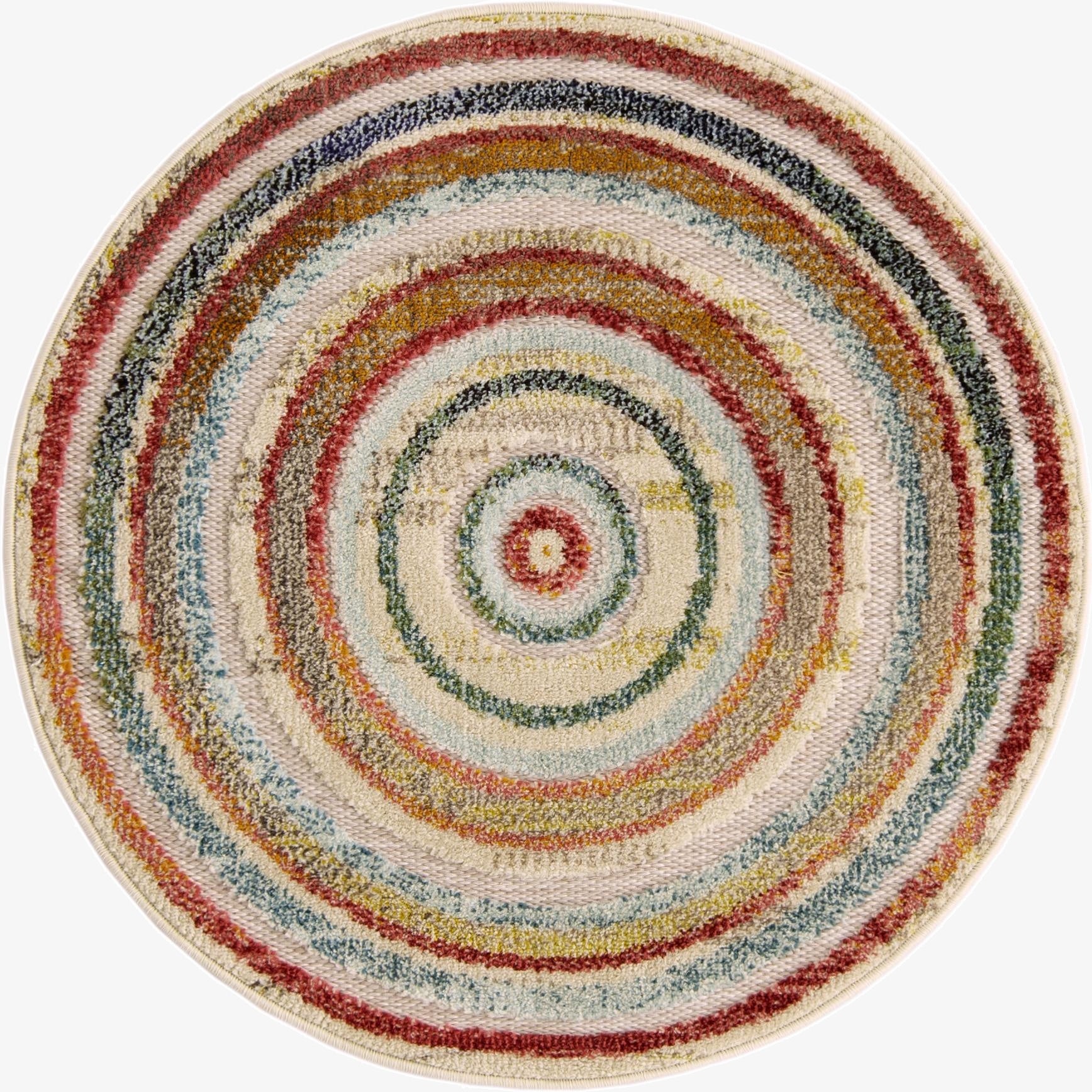 3' x 3'  Washable Casablanca Indoor / Outdoor Round Rug