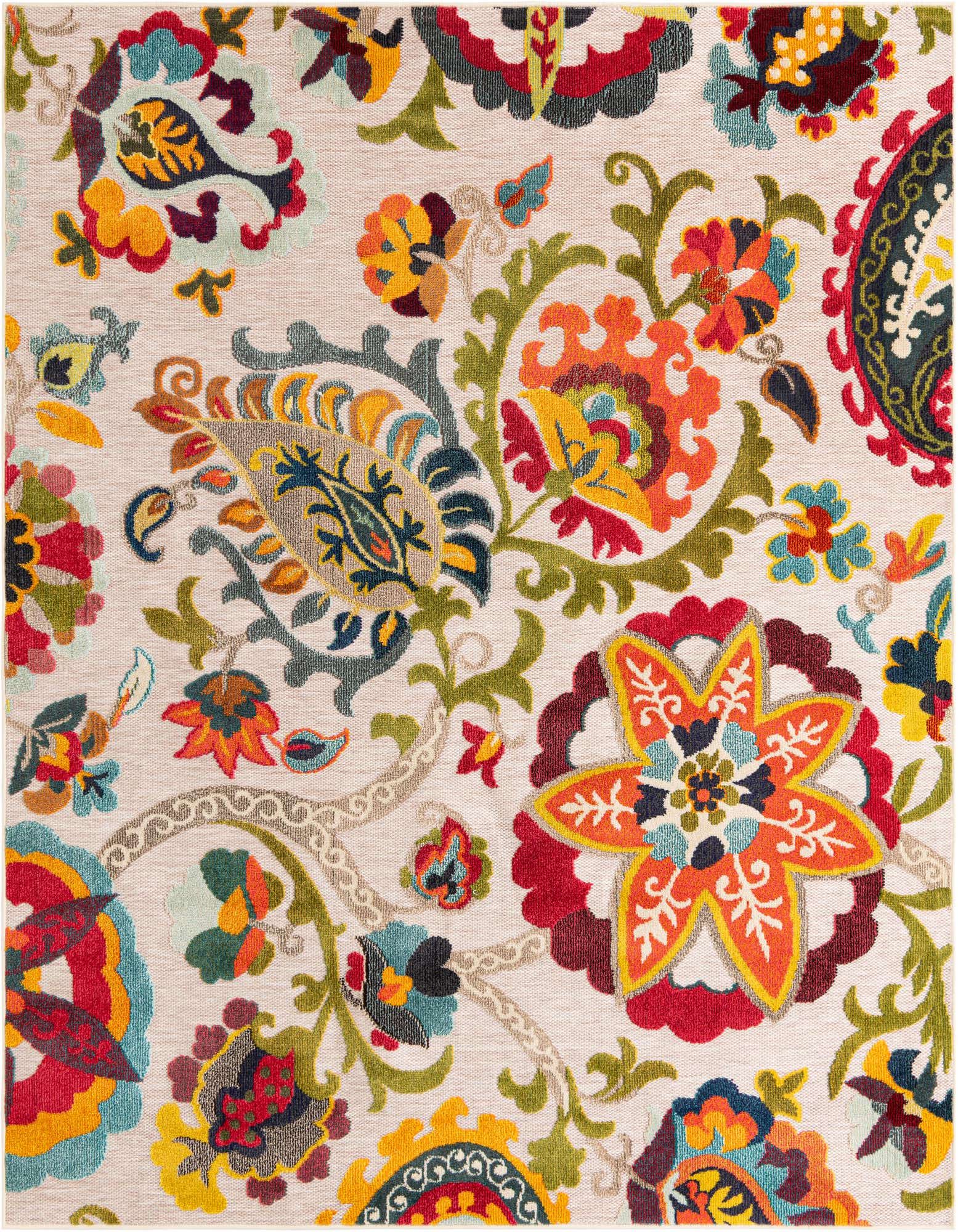 7' 10 x 7' 10 Easy-Clean Casablanca Indoor / Outdoor Square Rug
