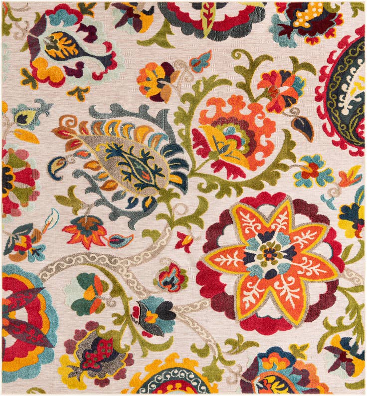 Detail image of 7' 10 x 7' 10 Easy-Clean Casablanca Indoor / Outdoor Square Rug