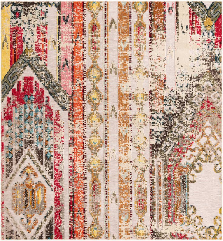 Detail image of 7' 10 x 7' 10 Easy-Clean Casablanca Indoor / Outdoor Square Rug
