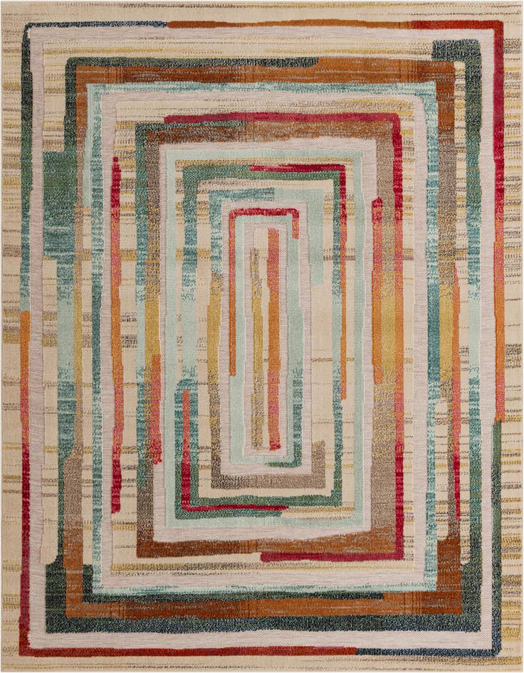 Detail image of 7' 10 x 7' 10 Easy-Clean Casablanca Indoor / Outdoor Square Rug