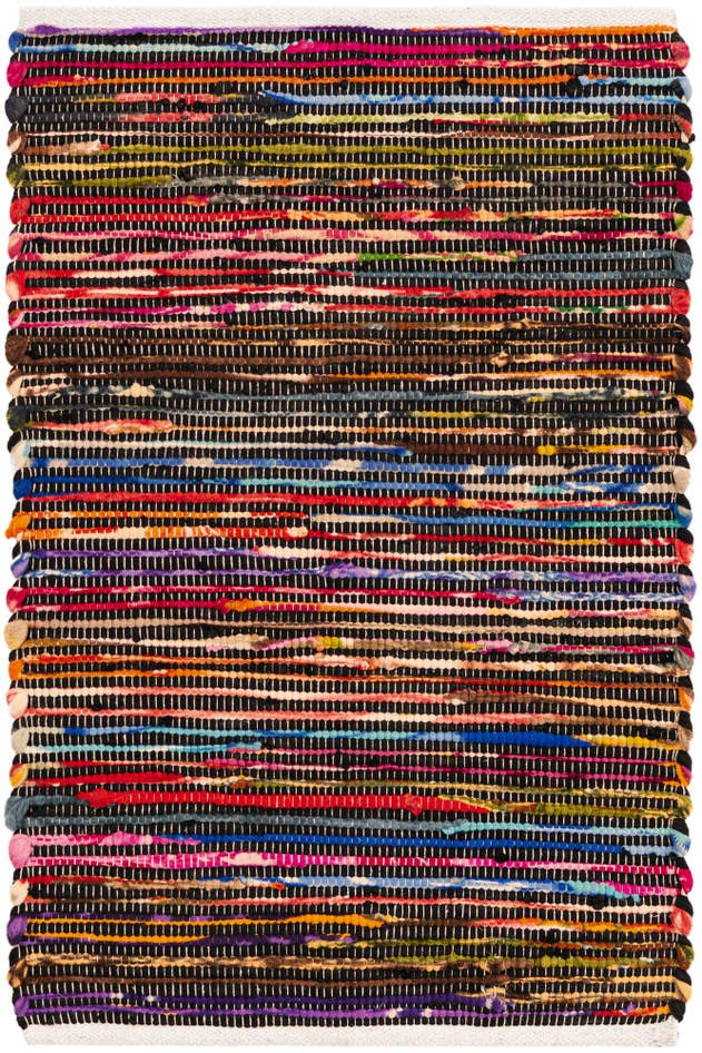 Detail image of 2' x 3' 1 Hand Woven Chindi Cotton Rug