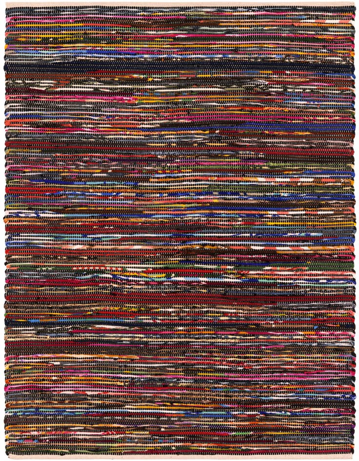 Detail image of 4' 1 x 6' 1 Hand Woven Chindi Cotton Rug