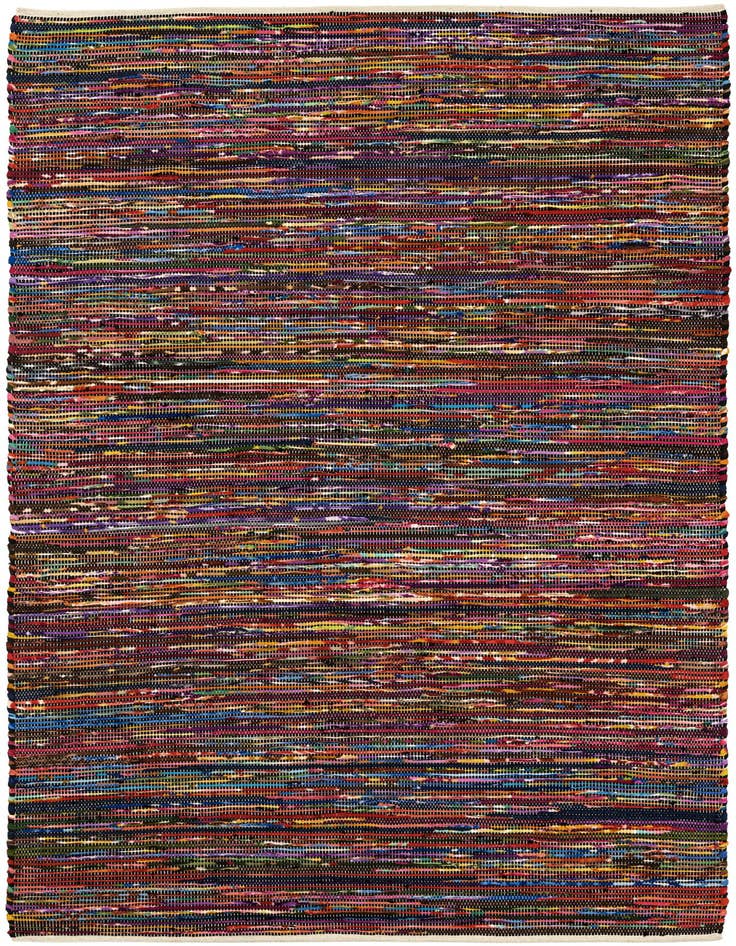 Detail image of 5' 1 x 8' Hand Woven Chindi Cotton Rug