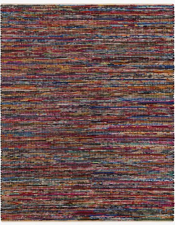 Multi Black Hand Woven Chindi Cotton Rug