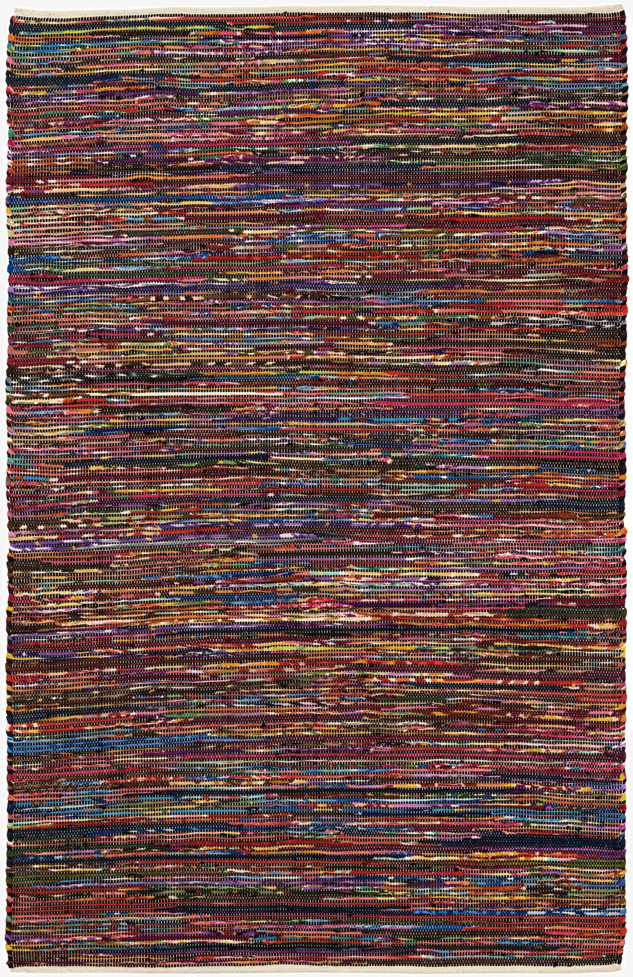 5' 1 x 8'  Hand Woven Chindi Cotton Rug