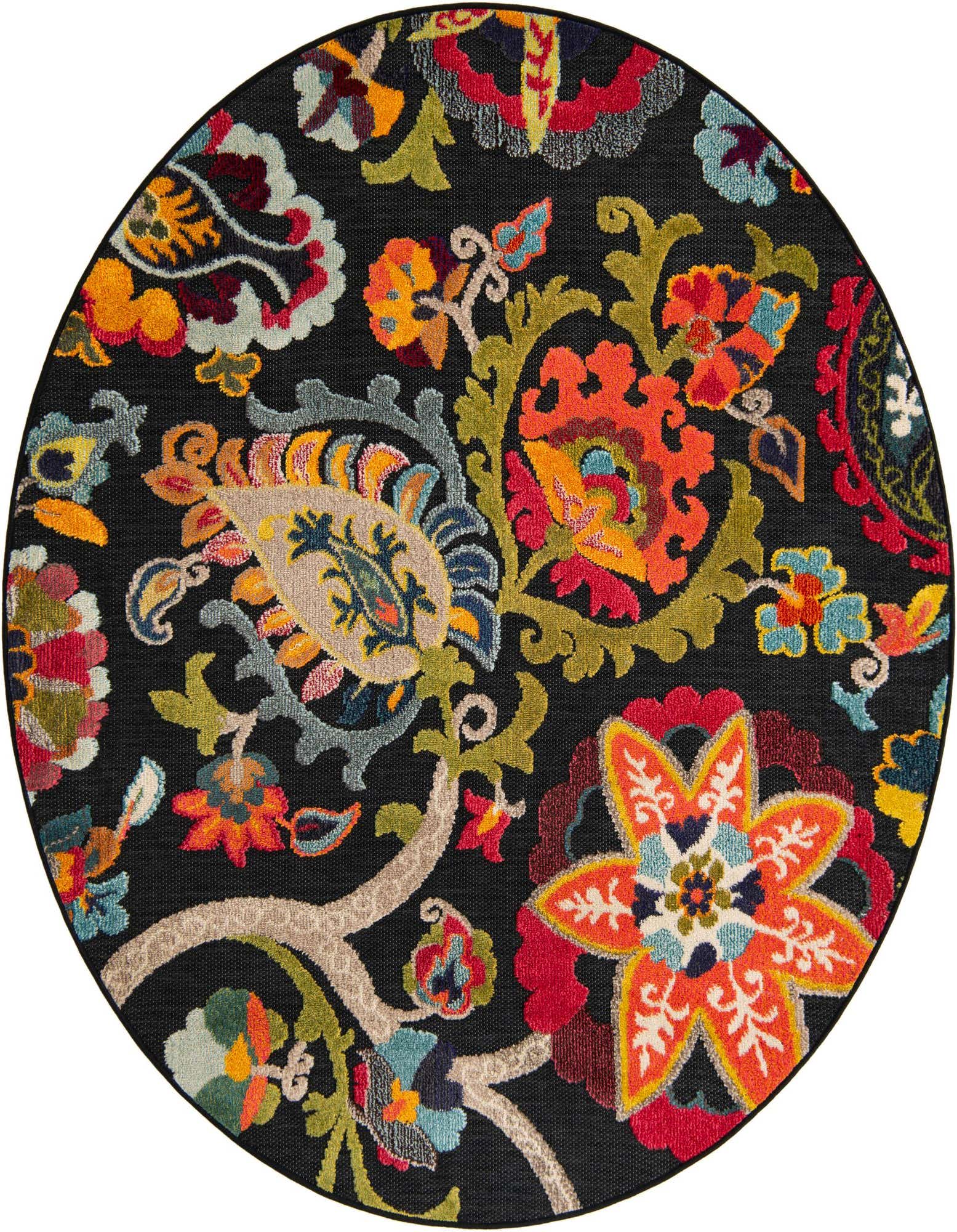 6' x 6' Easy-Clean Casablanca Indoor / Outdoor Round Rug