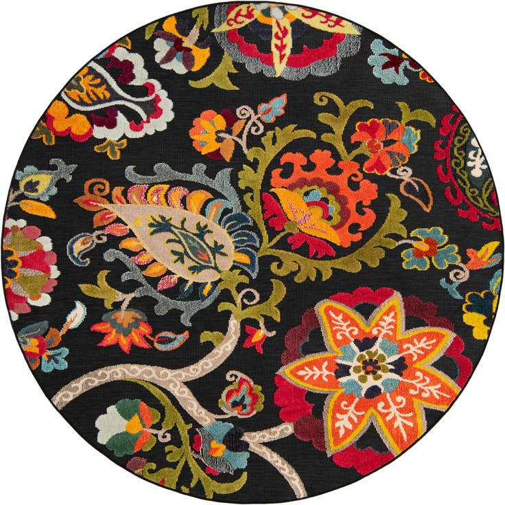 Detail image of 7' 10 x 7' 10 Easy-Clean Casablanca Indoor / Outdoor Round Rug