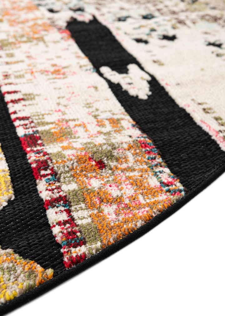 6' x 6' Easy-Clean Casablanca Indoor / Outdoor Round Rug